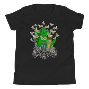 Fresno Skateboard Salvage meets Godzilla - Youth Short Sleeve T-Shirt