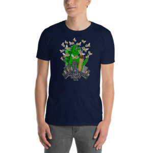 Fresno Skateboard Salvage meets Godzilla - Short-Sleeve Unisex T-Shirt - Image 8