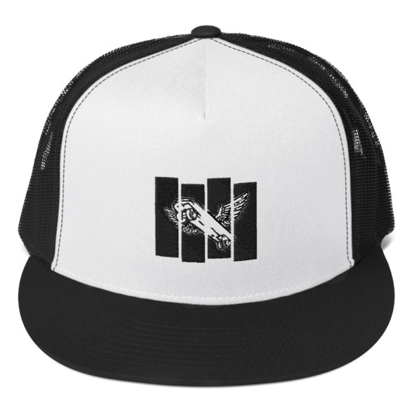 FSS Black Flag Trucker Cap - White on Black