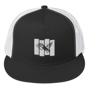 FSS Black Flag Trucker Cap - Black on White